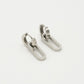 Oval link earrings silver-colored