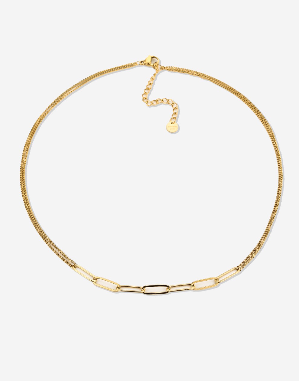 Ketting dubbele schakels goudkleurig