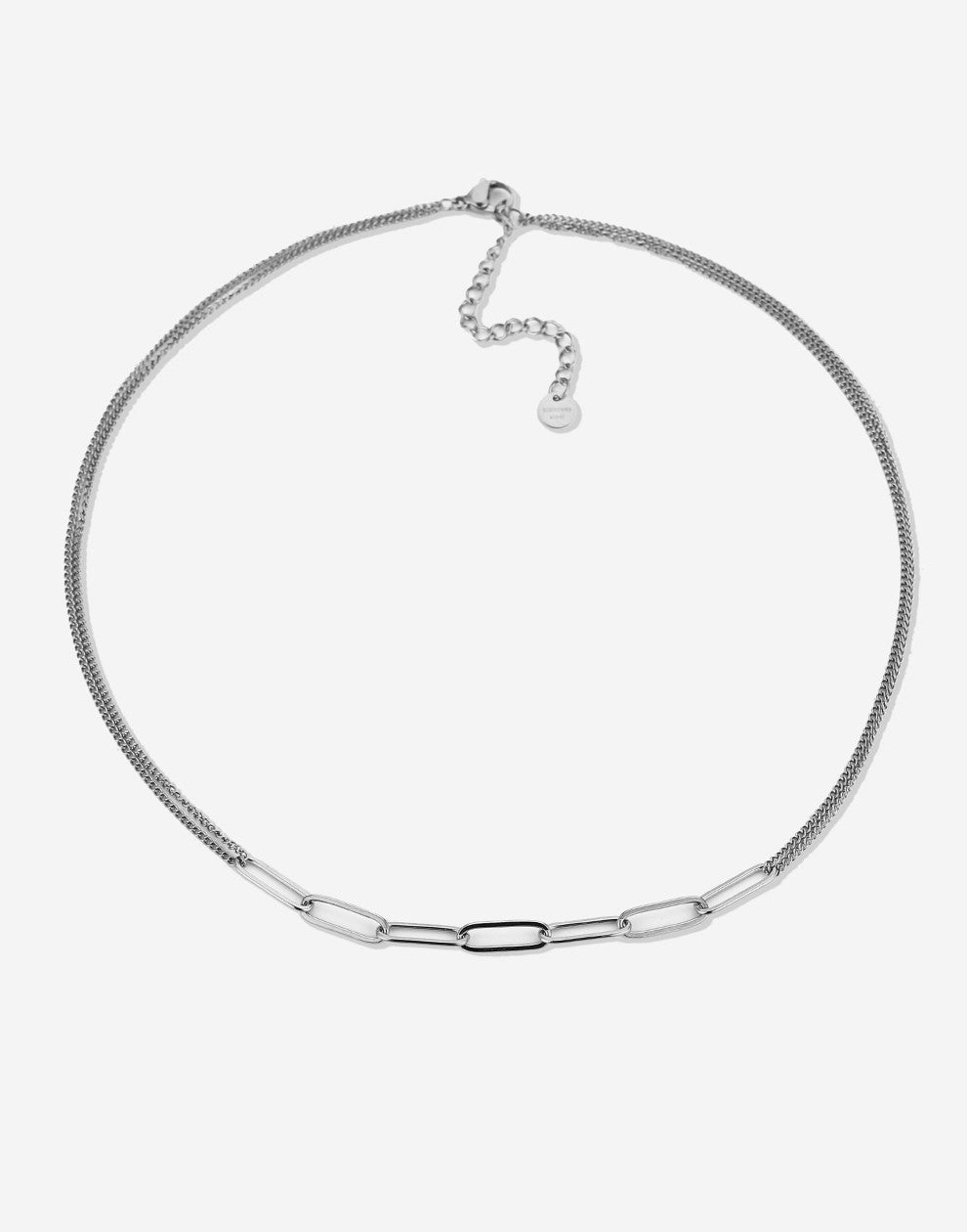 Ketting dubbele schakels zilverkleurig
