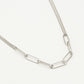 Ketting dubbele schakels zilverkleurig