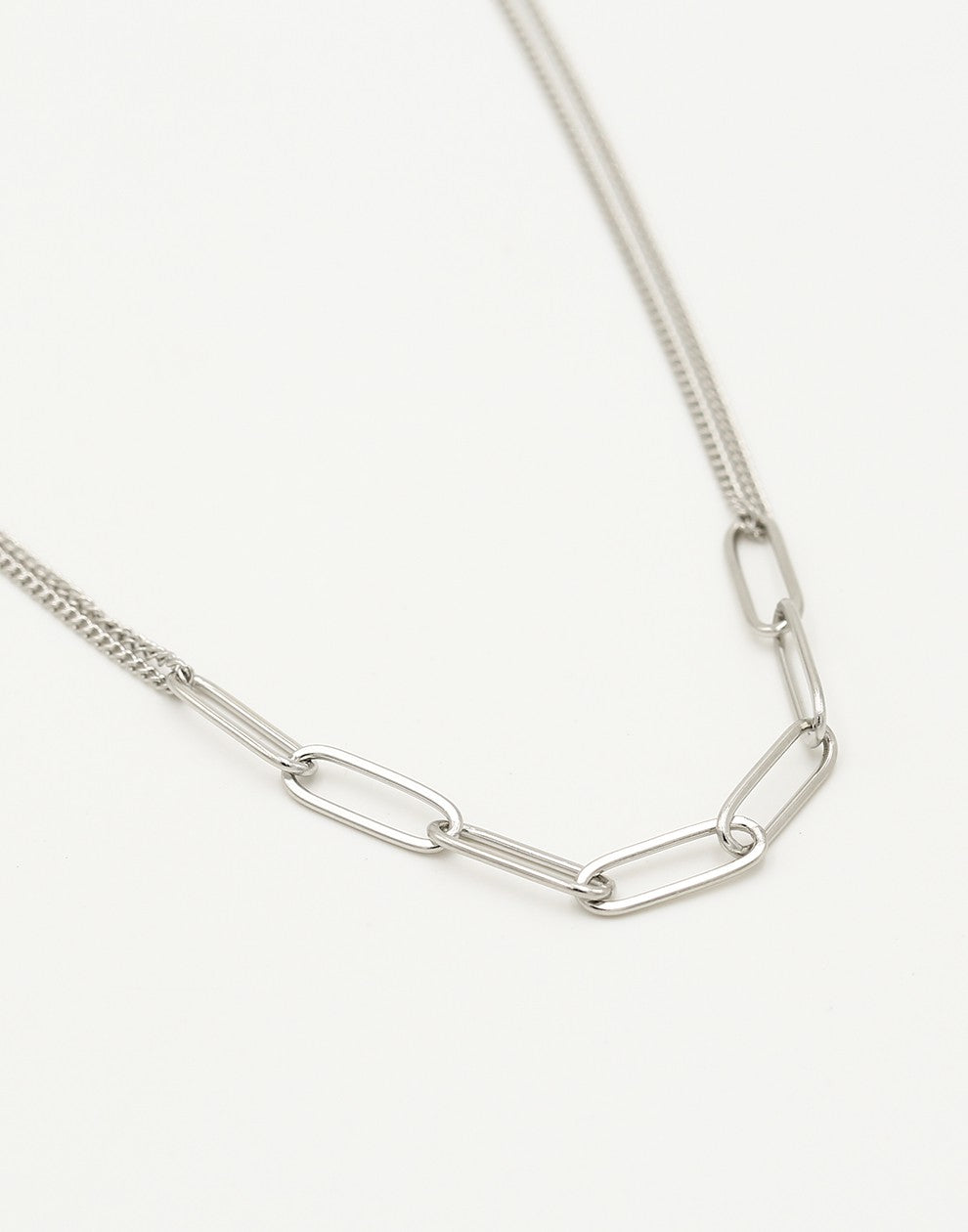 Ketting dubbele schakels zilverkleurig