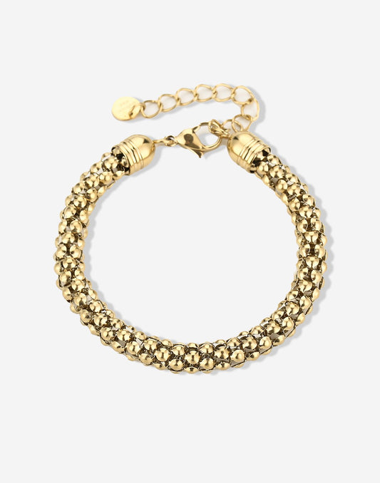 Armband cobra schakel goudkleurig