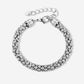 Armband cobra schakel zilverkleurig