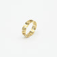 Ring Z patroon goudkleurig