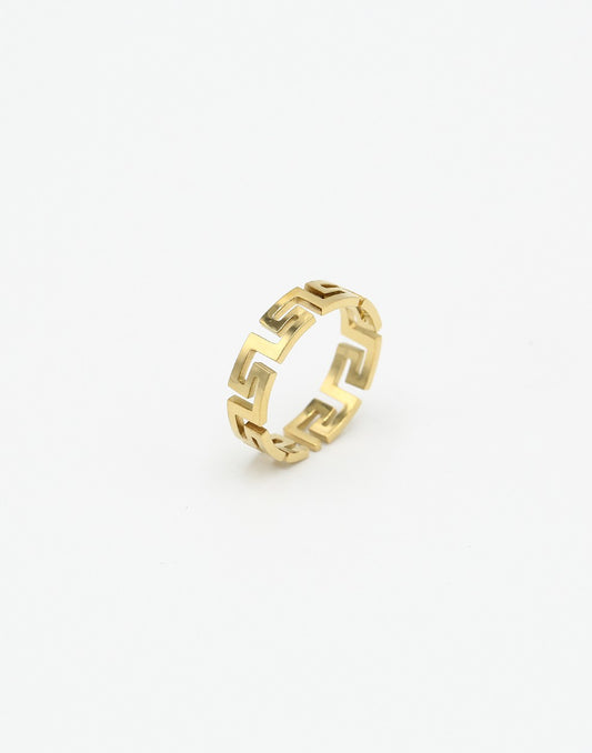 Ring Z patroon goudkleurig