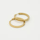 hoop oorringen ribbeltjes goudkleurig