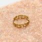 Ring Z patroon goudkleurig