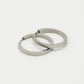hoop oorringen ribbeltjes zilverkleurig