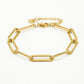 Schakelarmband paperclip chunky goudkleurig