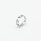 Ring Z patroon zilverkleurig