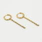 Oorringen gedraaide chain hanger goudkleurig