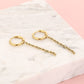 Oorringen gedraaide chain hanger goudkleurig
