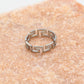 Ring Z patroon zilverkleurig