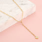 Y ketting strass hartje goudkleurig