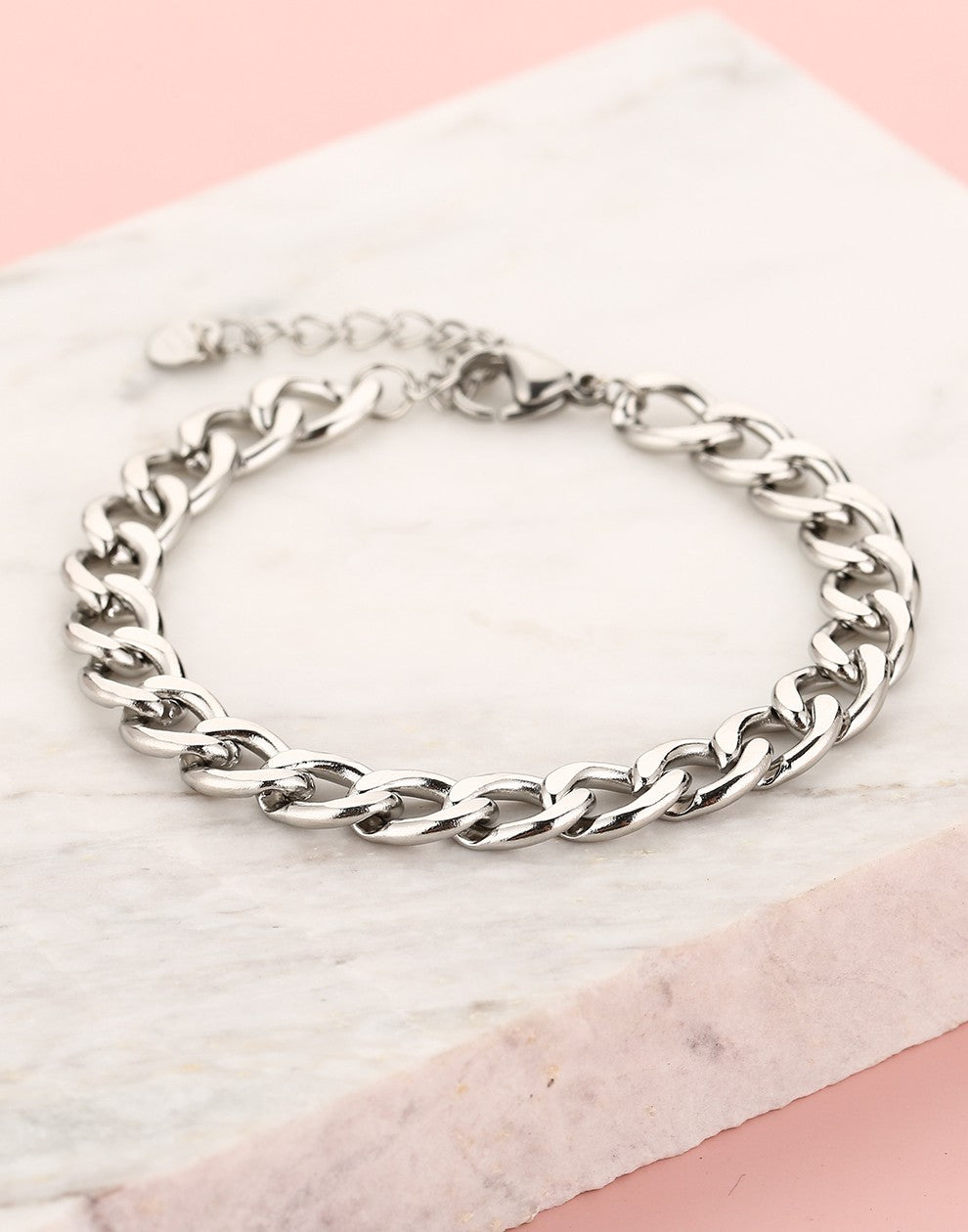 schakelarmband zilverkleurig