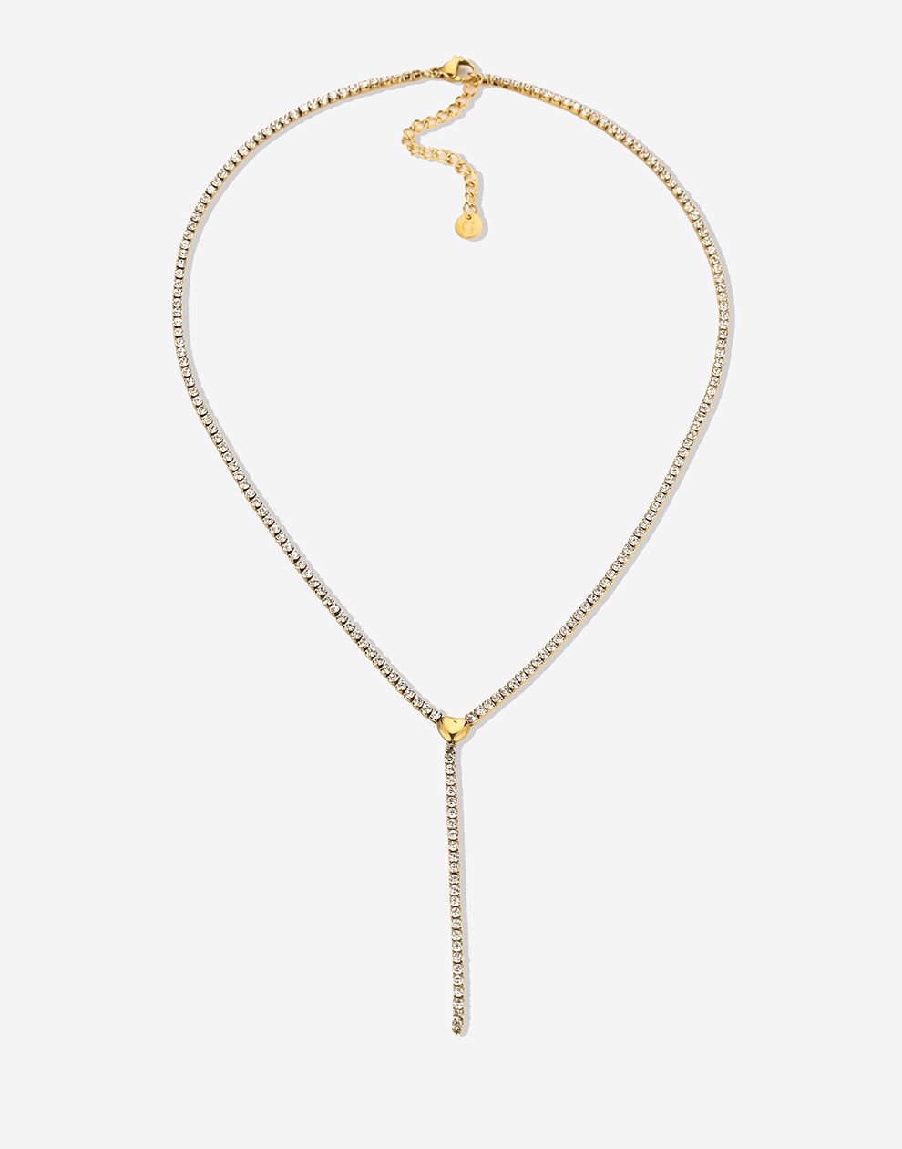 Tennis ketting Y chain hartje