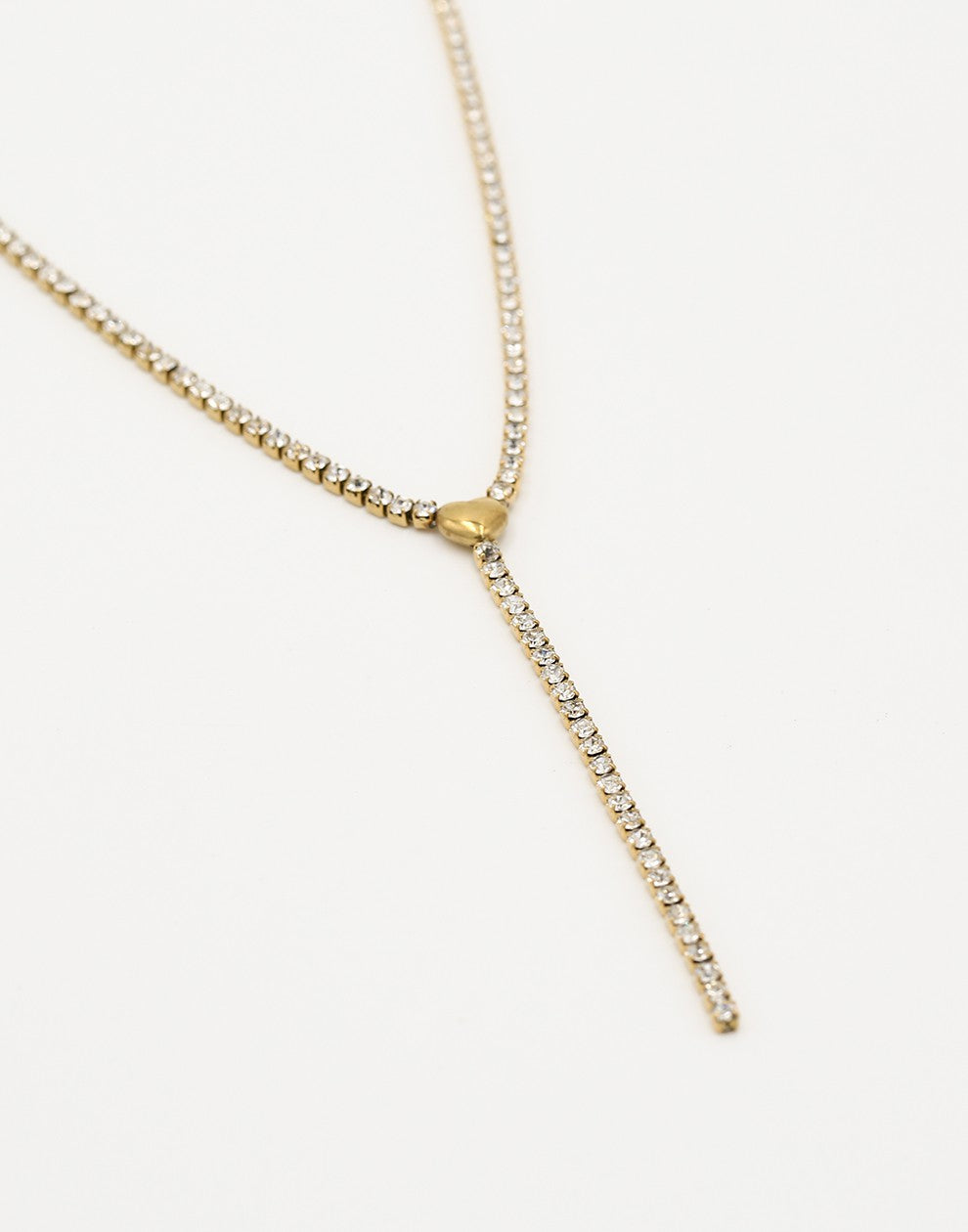 Tennis ketting Y chain hartje