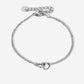 minimalistische armband hartjes zilverkleurig