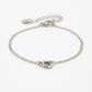 minimalistische armband hartjes zilverkleurig
