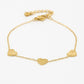 armband vintage hartjes goudkleurig