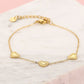 armband vintage hartjes goudkleurig