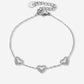 armband vintage hartjes zilverkleurig