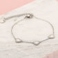 armband vintage hartjes zilverkleurig