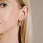 hoops ovaal steentjes goudkleurig