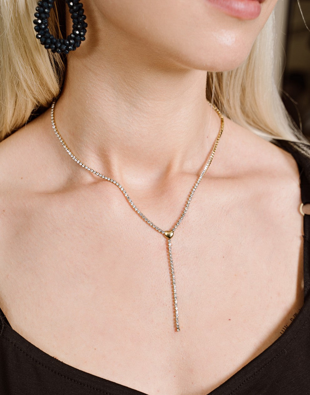 Tennis ketting Y chain hartje