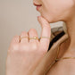 Ring met kristal steentjes 2mm