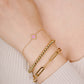 Armband klaver roze