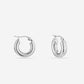 Chunky hoops 10mm zilverkleurig