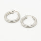 Chunky hoops 20mm zilverkleurig