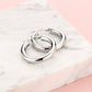 Chunky hoops 20mm zilverkleurig