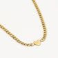 Schakelketting met plat hartje goudkleurig