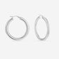 Chunky hoops 30mm zilverkleurig