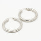Chunky hoops 30mm zilverkleurig