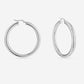 Chunky hoops 40mm zilverkleurig