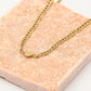 Schakelketting met plat hartje goudkleurig
