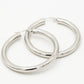 Chunky hoops 40mm zilverkleurig