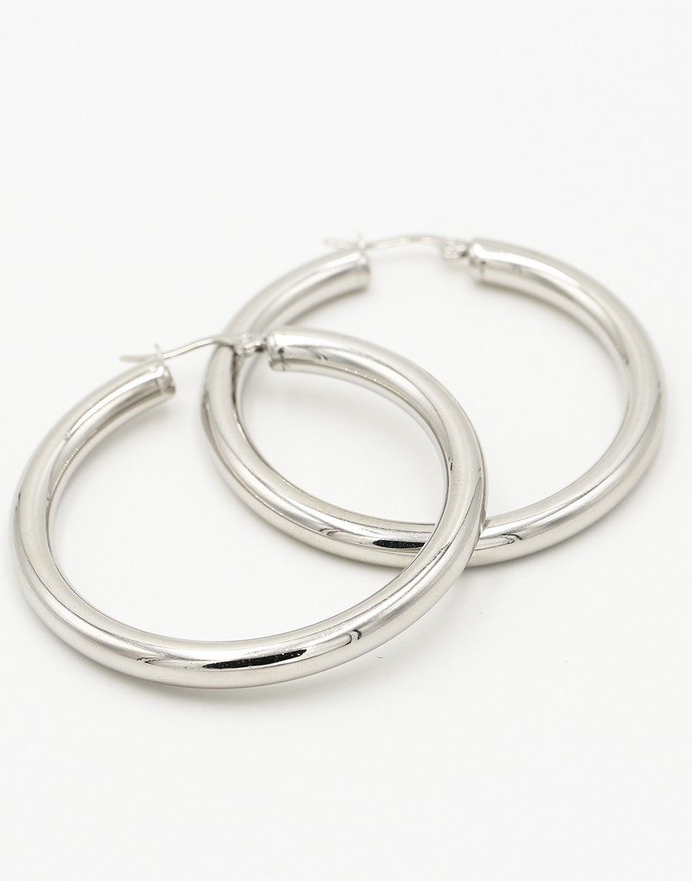 Chunky hoops 40mm zilverkleurig