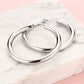Chunky hoops 40mm zilverkleurig