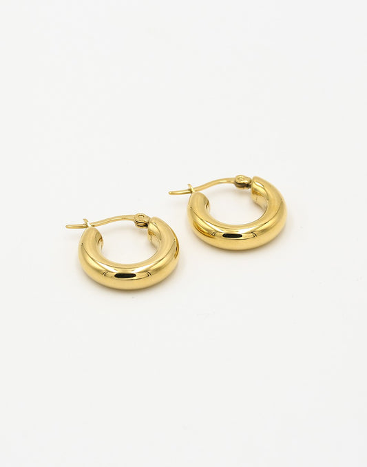 Chunky hoops 10mm goudkleurig