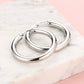 Chunky hoops 30mm zilverkleurig