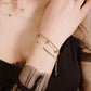 Armband klavers smaragdgroen goudkleurig