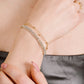 Tennis armband dubbel goudkleurig