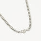 Schakelketting hartje met motief in zilverkleurig