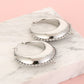 Bali hoops bolletjes XL zilverkleurig