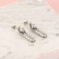Oorsteker ovale schakel chunky strass zilverkleurig