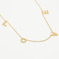 love ketting goudkleurig